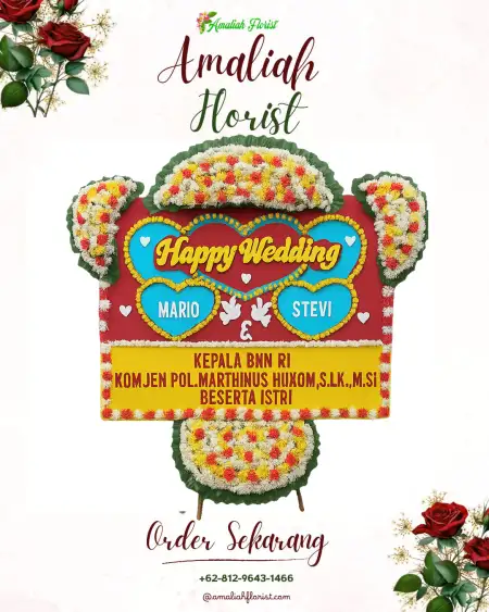 Papan Bunga Pernikahan Bibis